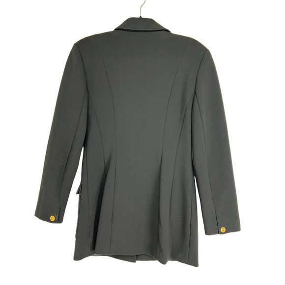 Vintage St. John Women's Size M Blazer Suit Jacket Long Line Sleeve Collared Sol - Picture 2 of 8